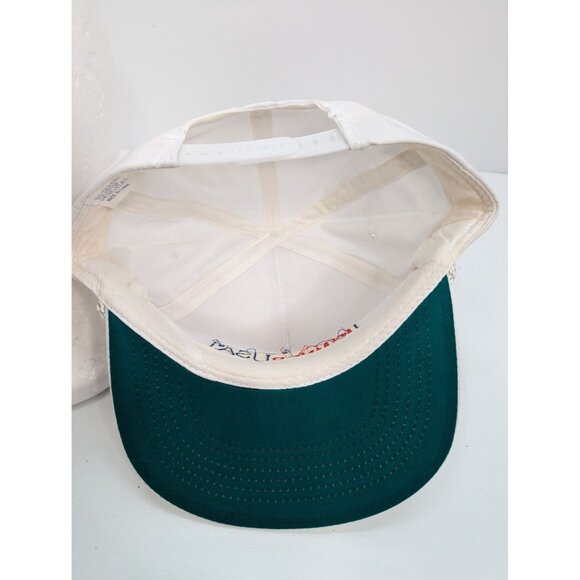 In Liner USA Reynolds Inc Men White Wide Brim Braid Adj Snapback Cap Hat - Picture 8 of 9